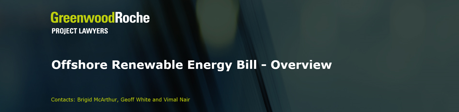 Offshore Renewable Energy Bill - Overview